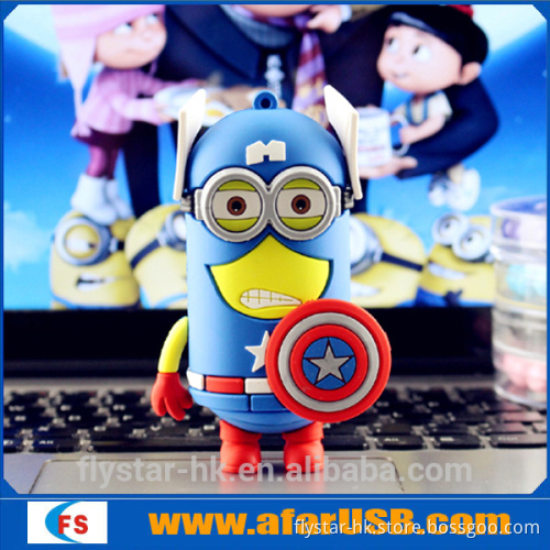 Universal Portable Mobile Power Bank charger Cute Yellow Minions Cartoon